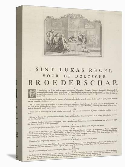 Rules of the Guild of Saint Luke in Dordrecht, 1736-Aert Schouman-Stretched Canvas