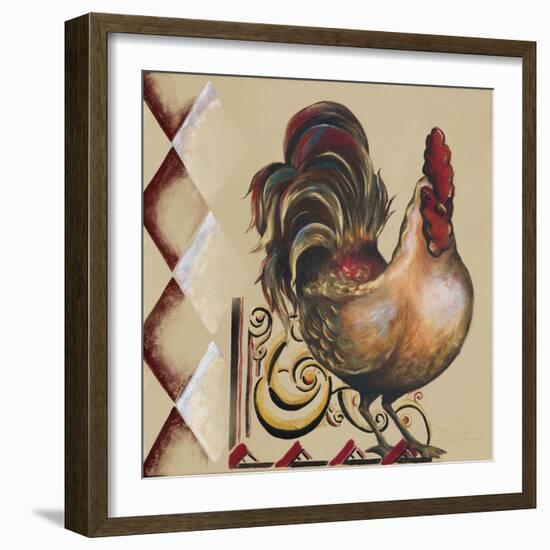 Rules the Roosters Square II-Tiffany Hakimipour-Framed Art Print