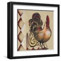 Rules the Roosters Square II-Tiffany Hakimipour-Framed Art Print