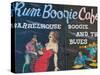 Rum Boogie Cafe, Wall Mural, Beale Street Entertainment Area, Memphis, Tennessee, USA-Walter Bibikow-Stretched Canvas