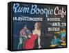 Rum Boogie Cafe, Wall Mural, Beale Street Entertainment Area, Memphis, Tennessee, USA-Walter Bibikow-Framed Stretched Canvas