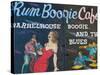 Rum Boogie Cafe, Wall Mural, Beale Street Entertainment Area, Memphis, Tennessee, USA-Walter Bibikow-Stretched Canvas