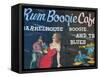 Rum Boogie Cafe, Wall Mural, Beale Street Entertainment Area, Memphis, Tennessee, USA-Walter Bibikow-Framed Stretched Canvas