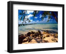 Rum Point Jetty, Cayman Islands-George Oze-Framed Photographic Print