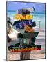 Rum Point Signs, Cayman Islands-George Oze-Mounted Photographic Print