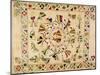 Rumal: Square Embroidery Cover Showing Punjabi Dance, Mid 19th Century-null-Mounted Giclee Print