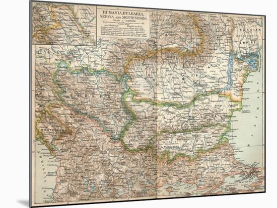 Rumania, Bulgaria, Serva and Montenegro, c1906, (1907)-null-Mounted Giclee Print