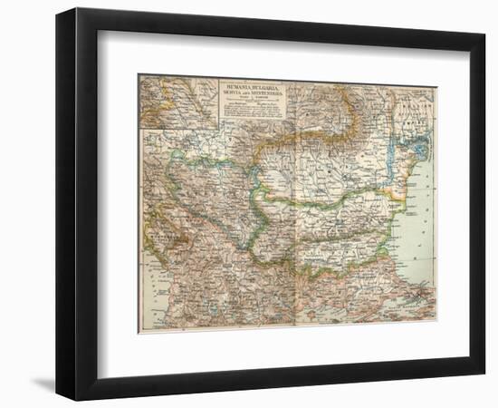 Rumania, Bulgaria, Serva and Montenegro, c1906, (1907)-null-Framed Giclee Print