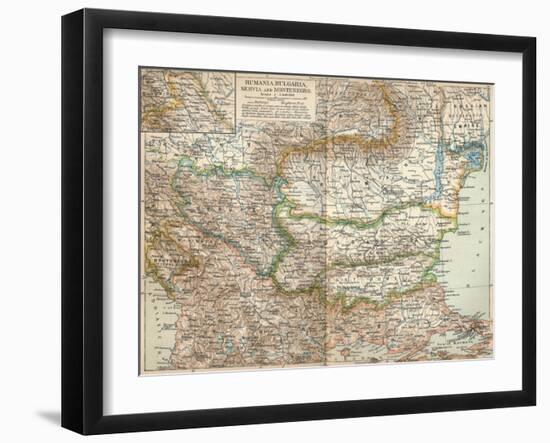 Rumania, Bulgaria, Serva and Montenegro, c1906, (1907)-null-Framed Giclee Print