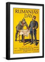 Rumania's Day, the Two Forces, Pub. London, 1918-null-Framed Giclee Print