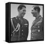 Rumanian Crown Prince Michael, Laughing with His Father King Carol II-John Phillips-Framed Stretched Canvas