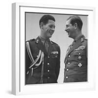 Rumanian Crown Prince Michael, Laughing with His Father King Carol II-John Phillips-Framed Premium Photographic Print