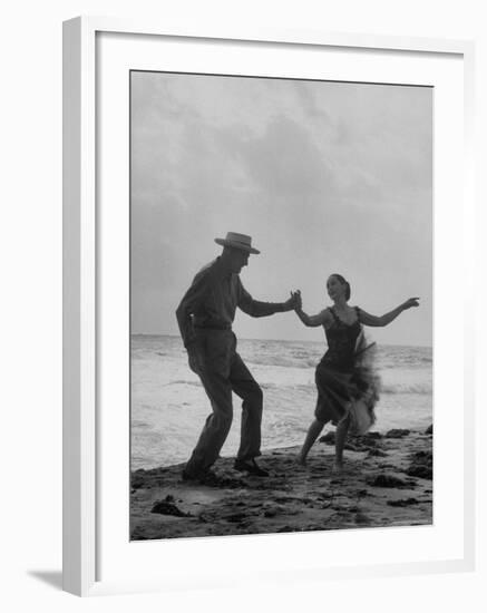 Rumba Danced by Director George Abbott and Dance Teacher Lilyan Martin-John Loengard-Framed Premium Photographic Print