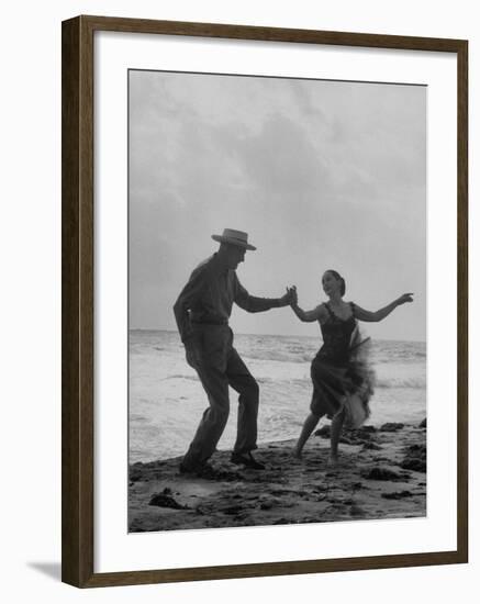 Rumba Danced by Director George Abbott and Dance Teacher Lilyan Martin-John Loengard-Framed Premium Photographic Print