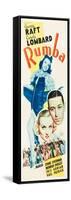 RUMBA, top: Margo, bottom l-r: Carole Lombard, George Raft on insert poster art, 1935.-null-Framed Stretched Canvas