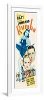 RUMBA, top: Margo, bottom l-r: Carole Lombard, George Raft on insert poster art, 1935.-null-Framed Art Print