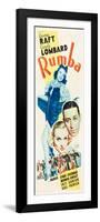 RUMBA, top: Margo, bottom l-r: Carole Lombard, George Raft on insert poster art, 1935.-null-Framed Premium Giclee Print