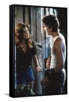 RUMBLE FISH, 1983 directed by FRANCIS FORD COPPOLA Diane Lane and Matt Dillon (photo)-null-Framed Stretched Canvas