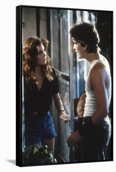 RUMBLE FISH, 1983 directed by FRANCIS FORD COPPOLA Diane Lane and Matt Dillon (photo)-null-Framed Stretched Canvas