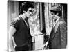 RUMBLE FISH, 1983 directed by FRANCIS FORD COPPOLA Matt Dillon and Dennis Hopper (b/w photo)-null-Stretched Canvas