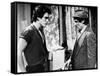 RUMBLE FISH, 1983 directed by FRANCIS FORD COPPOLA Matt Dillon and Dennis Hopper (b/w photo)-null-Framed Stretched Canvas