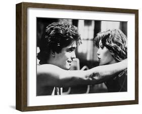 RUMBLE FISH, 1983 directed by FRANCIS FORD COPPOLA Matt Dillon and Diane Lane (b/w photo)-null-Framed Photo