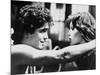 RUMBLE FISH, 1983 directed by FRANCIS FORD COPPOLA Matt Dillon and Diane Lane (b/w photo)-null-Mounted Photo