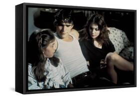 RUMBLE FISH, 1983 directed by FRANCIS FORD COPPOLA Matt Dillon and Diane Lane (photo)-null-Framed Stretched Canvas