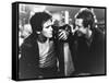 RUMBLE FISH, 1983 directed by FRANCIS FORD COPPOLA Matt Dillon and Mickey Rourke (b/w photo)-null-Framed Stretched Canvas