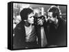 RUMBLE FISH, 1983 directed by FRANCIS FORD COPPOLA Matt Dillon and Mickey Rourke (b/w photo)-null-Framed Stretched Canvas