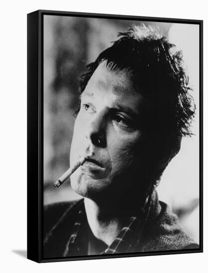 RUMBLE FISH, 1983 directed by FRANCIS FORD COPPOLA Mickey Rourke (b/w photo)-null-Framed Stretched Canvas