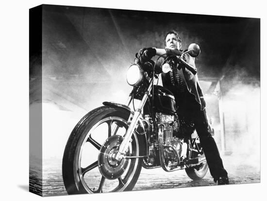RUMBLE FISH, 1983 directed by FRANCIS FORD COPPOLA Mickey Rourke (b/w photo)-null-Stretched Canvas