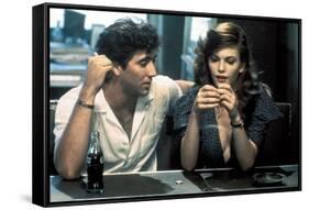 RUMBLE FISH, 1983 directed by FRANCIS FORD COPPOLA Nicolas Cage and Diane Lane (photo)-null-Framed Stretched Canvas