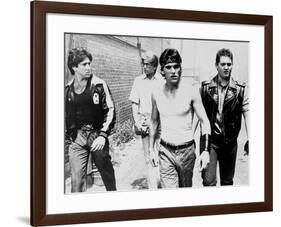 RUMBLE FISH, 1983 directed by FRANCIS FORD COPPOLA Nicolas Cage, Matt Dillon and Chris Penn (b/w ph-null-Framed Photo