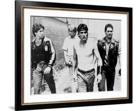 RUMBLE FISH, 1983 directed by FRANCIS FORD COPPOLA Nicolas Cage, Matt Dillon and Chris Penn (b/w ph-null-Framed Photo