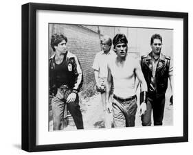 RUMBLE FISH, 1983 directed by FRANCIS FORD COPPOLA Nicolas Cage, Matt Dillon and Chris Penn (b/w ph-null-Framed Photo