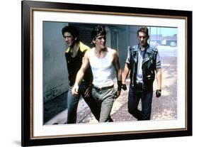 RUMBLE FISH, 1983 directed by FRANCIS FORD COPPOLA Nicolas Cage, Matt Dillon and Chris Penn (photo)-null-Framed Photo