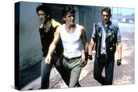 RUMBLE FISH, 1983 directed by FRANCIS FORD COPPOLA Nicolas Cage, Matt Dillon and Chris Penn (photo)-null-Stretched Canvas