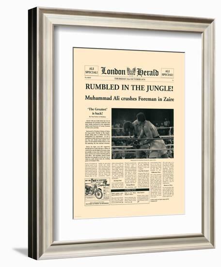 Rumbled In The Jungle!-The Vintage Collection-Framed Art Print