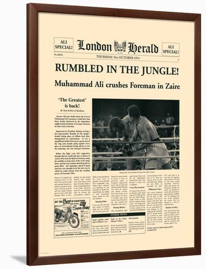 Rumbled In The Jungle!-The Vintage Collection-Framed Art Print