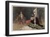 Rumpelstiltskin Visits the Baby He Hopes to Win-Warwick Goble-Framed Art Print