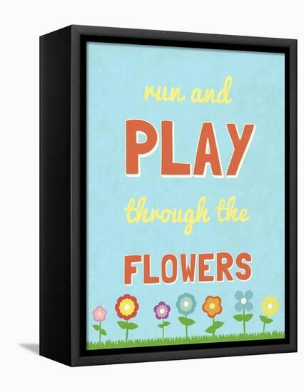 Run and Play-null-Framed Stretched Canvas