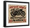 Run Away Street Sylemotorcycle-null-Framed Art Print