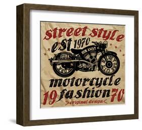 Run Away Street Sylemotorcycle-null-Framed Art Print