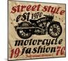 Run Away Street Sylemotorcycle-null-Mounted Art Print