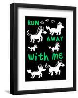 Run Away With Me - Tommy Human Cartoon Print-Tommy Human-Framed Art Print