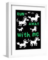 Run Away With Me - Tommy Human Cartoon Print-Tommy Human-Framed Art Print