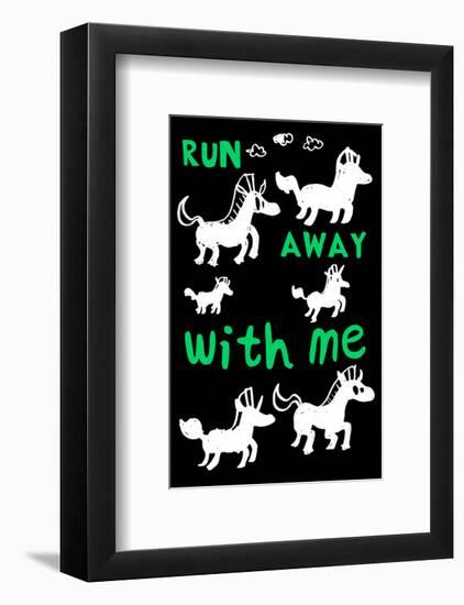 Run Away With Me - Tommy Human Cartoon Print-Tommy Human-Framed Giclee Print