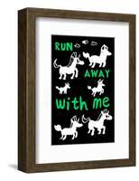 Run Away With Me - Tommy Human Cartoon Print-Tommy Human-Framed Giclee Print