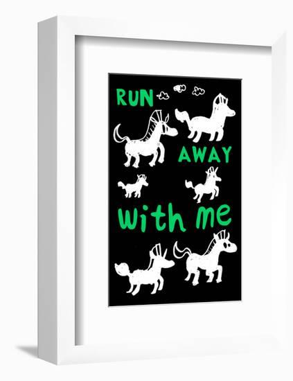 Run Away With Me - Tommy Human Cartoon Print-Tommy Human-Framed Giclee Print